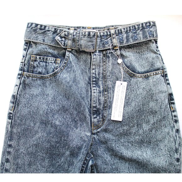 Maison Margiela Belted Acid-Wash High-Rise Tapered Jeans 31" / IT 38 / US 2 - Picture 7 of 11